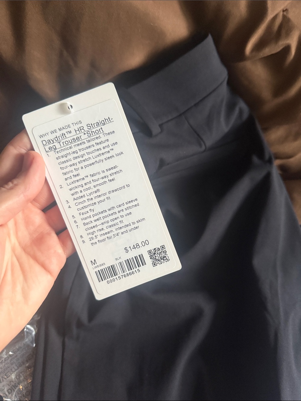 lululemon Daydrift Straight-Leg Trouser - Black